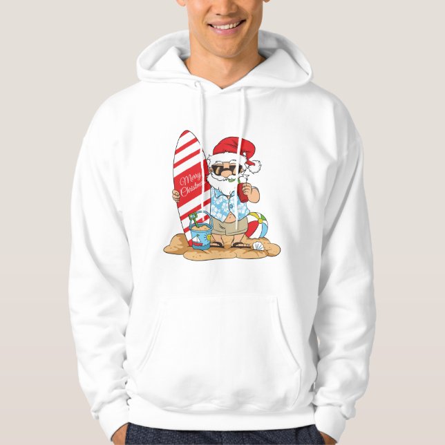 Moletom Surfboard Papais noeis Hoodie (Frente)