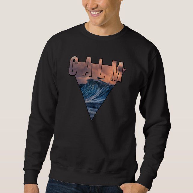 Moletom Surfer Roupa Calm Wave Photo (Frente)