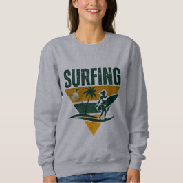 Moletom Surfer Silhouette Retro Surfing, surf engraçado