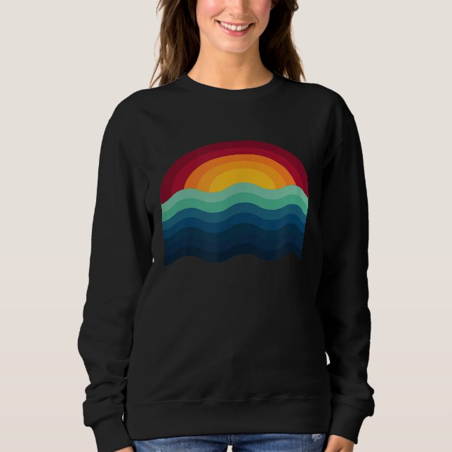 Moletom Surfer Surfboard Sunset Surf Surfing Wav (Frente)