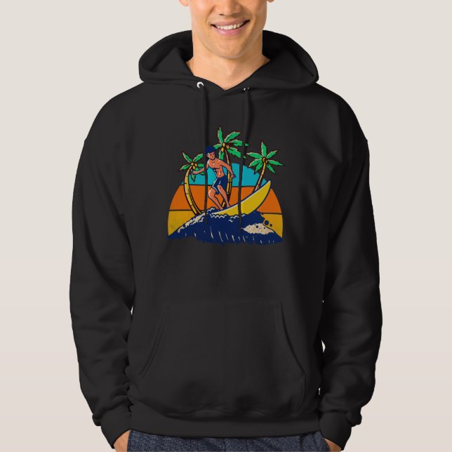 Moletom Surfer Tropical Retro Sunset (Frente)
