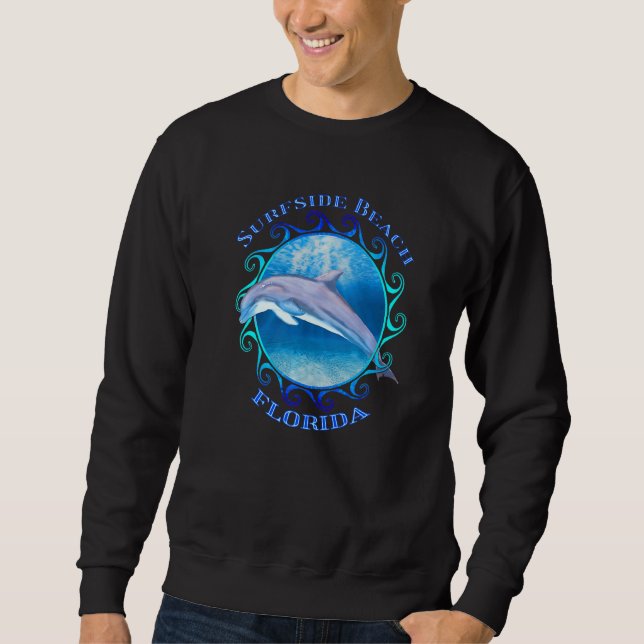 Moletom Surfside Beach Flórida Vacing Souvenir Dolphin (Frente)