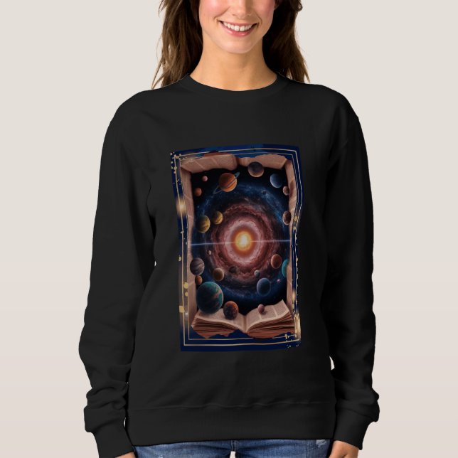 Moletom Surreal Cosmic Galaxy Book Fantasy Alienígena mund (Frente)