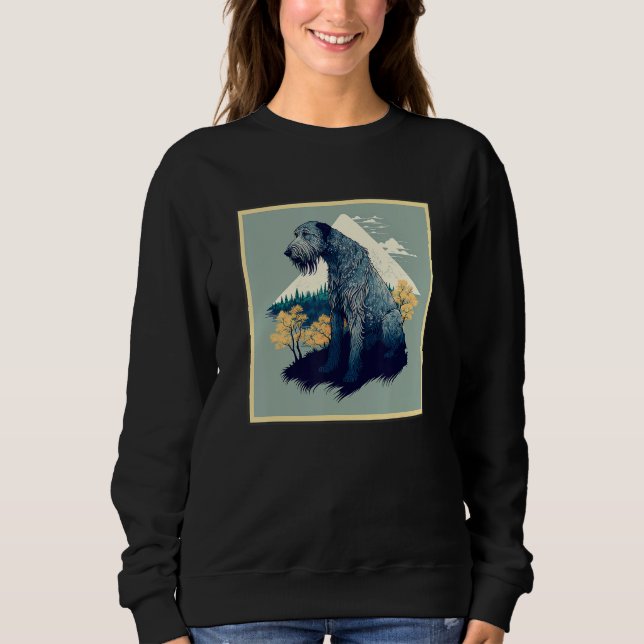 Moletom Surrealism Japanese Painting Irish Wolfhound dog (Frente)