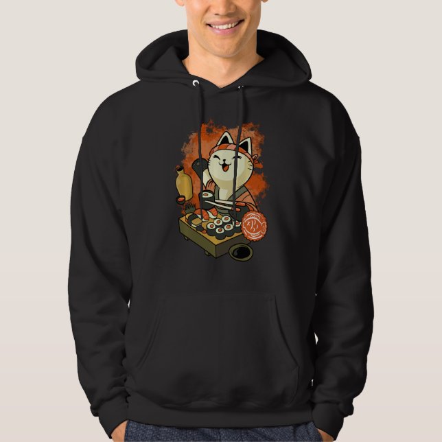 Moletom Sushi Master Cat Sweatshirt (Frente)