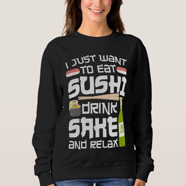 Moletom Sushi Roll Eu Só Quero Comer Comida Japonesa (Frente)