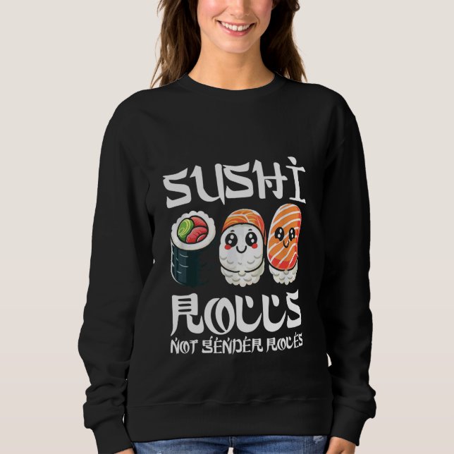 Moletom Sushi Rolls Not Gender Roles Kawaii Sushi Chinese  (Frente)