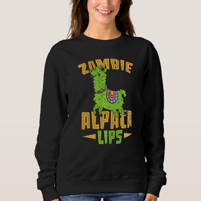 Moletom Sussurrador de Alpaca Llama Alpacalips Zumbi (Frente)