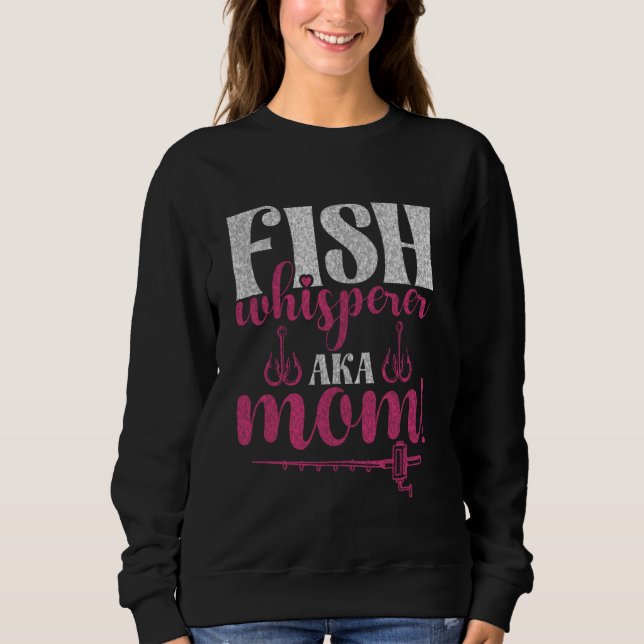 Moletom Sussurrador de Peixes, Aka Mamãe! Mamãe da Pesca (Frente)