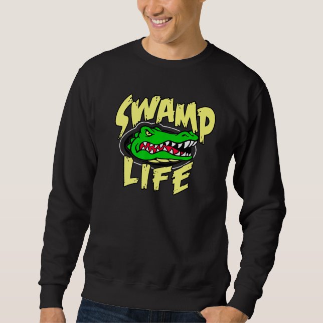 Moletom Swamp Alligator Living Life (Frente)