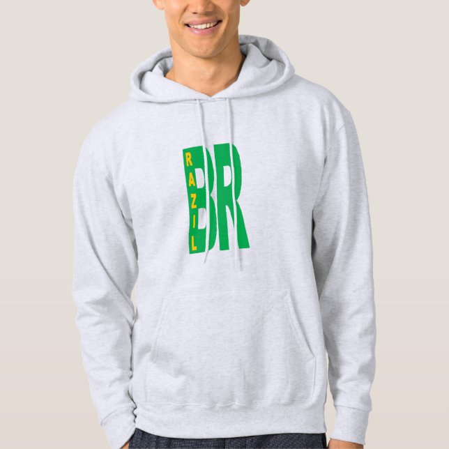 Moletom Sweat à capuche cendre  BRAZIL  (Frente)