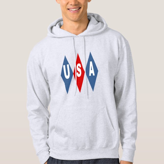 Moletom Sweat à capuche cendre  homme  DESIGN  USA  (Frente)