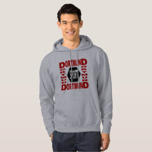 MOLETOM SWEAT A CAPUZ BÁSICO NEW DESENHO DORTMUND DESPORTO