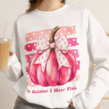 Sweat Abóbora Conscientização do Câncer de Mama Ou