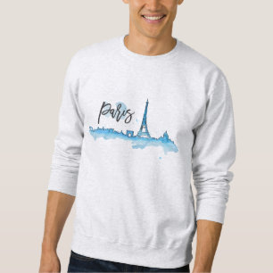 Moletom Sweat Homem Branco Básico Paris