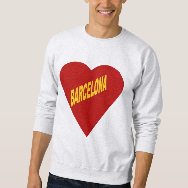 Moletom Sweat shirt cendre  BARCELONA (Frente)