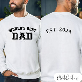 Moletom sweater for dad world's best dad, personalized 