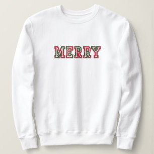 Moletom Sweater Natal - Estilo universitário, Tartan