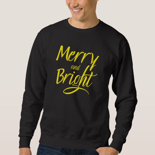 Moletom Sweatshirt: Alegre e Brilhante (preto) (Frente)