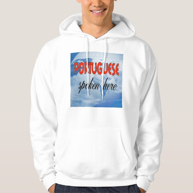 Moletom Sweatshirt básica de capuz, branca (Frente)
