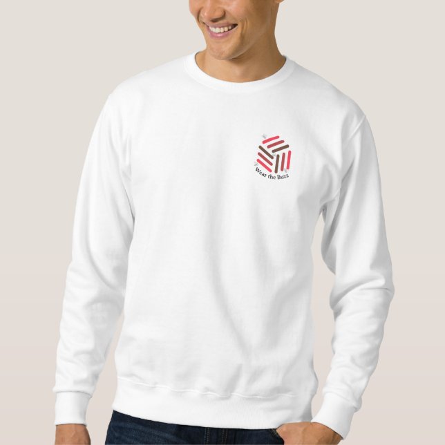 Moletom Sweatshirt branca clássica | Hexágono Inspirado na (Frente)