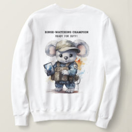 Moletom Sweatshirt Branca de Koala, Cute Koala, para amant