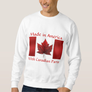 Moletom Sweatshirt Canada Flag Sweatshirt