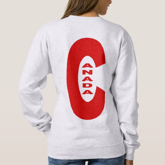 Moletom Sweatshirt cendre dos femme  DESIGN  CANADA  (Verso)