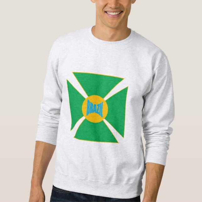 Moletom Sweatshirt cendre homme  DESIGN  BRAZIL  (Frente)