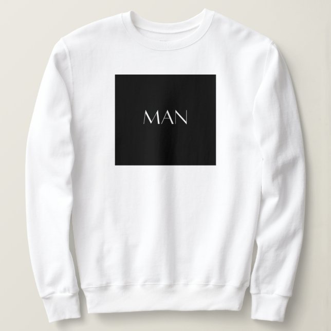 Moletom Sweatshirt com Assinatura MAN (Frente do Design)