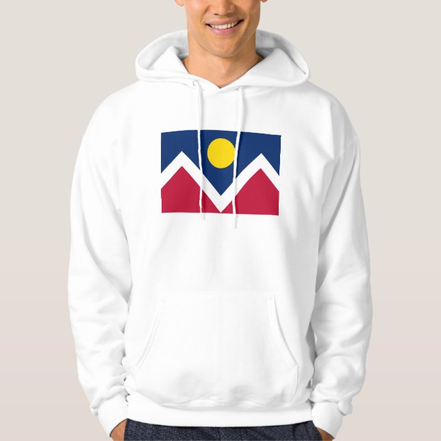 Moletom Sweatshirt com bandeira de Denver (Frente)