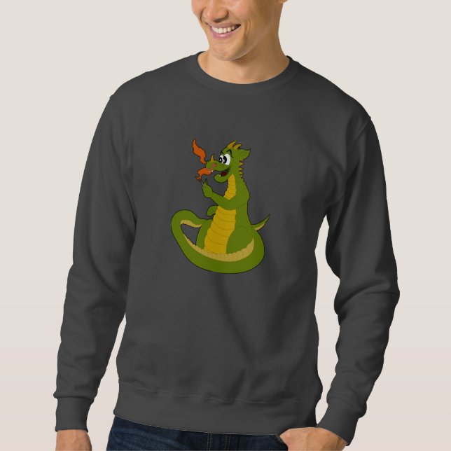 Moletom Sweatshirt com dragão de desenho animado (Frente)