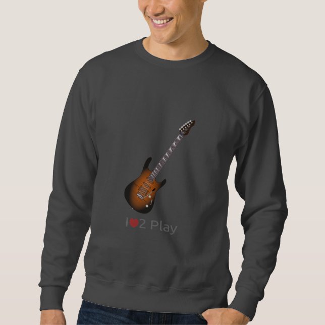 Moletom Sweatshirt com ilustração de uma guitarra elétrica (Frente)