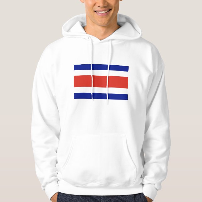 Moletom Sweatshirt com vara de bandeira da Costa Rica (Frente)