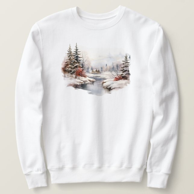 Moletom Sweatshirt Da Cena De Inverno (Frente do Design)
