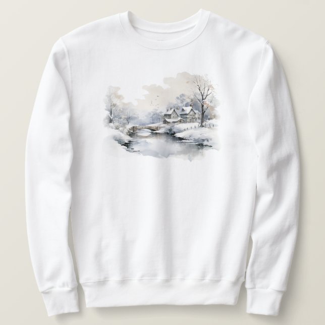 Moletom Sweatshirt Da Cena De Inverno (Frente do Design)