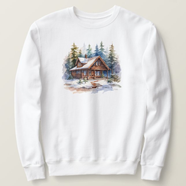 Moletom Sweatshirt de Cabina de Natal (Frente do Design)