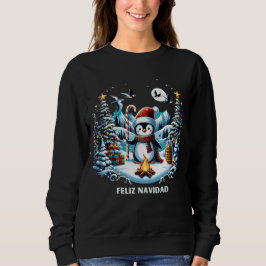 Moletom Sweatshirt De Cuada De Pinguim De Inverno