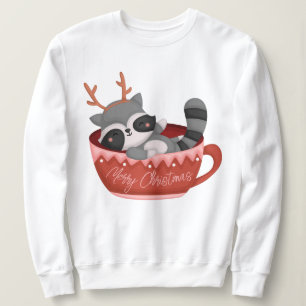 Moletom Sweatshirt de Natal Racoon