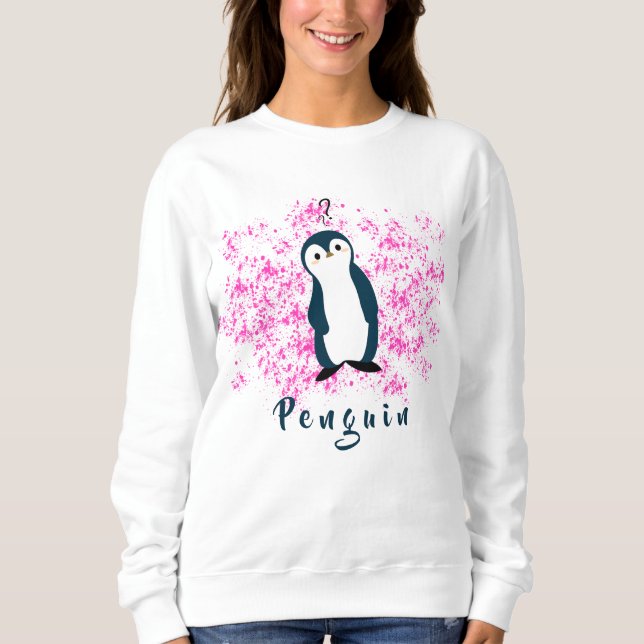 Moletom Sweatshirt De Pinguim Cuja Confusão É Gelada (Frente)
