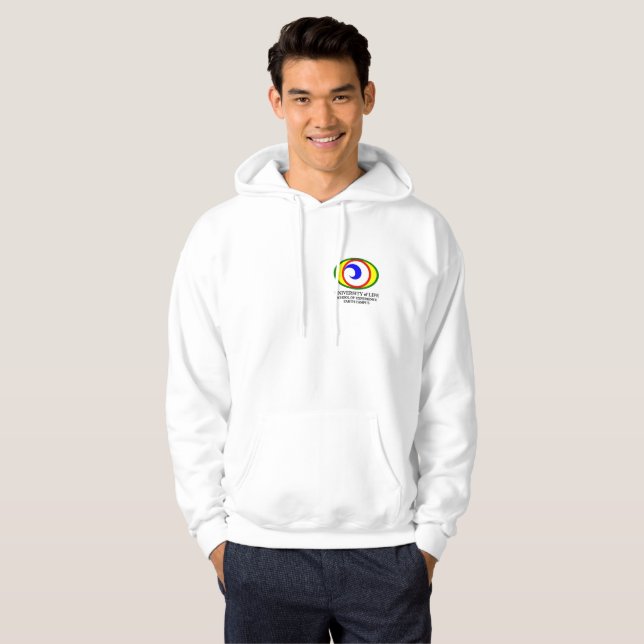Moletom Sweatshirt dos Homens da Universidade da Vida (Frente Completa)