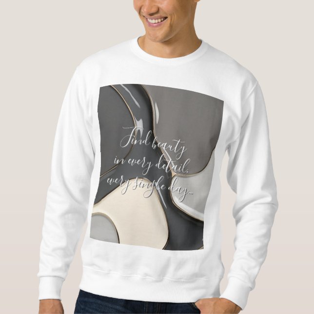 Moletom Sweatshirt em na moda gráfico (Frente)