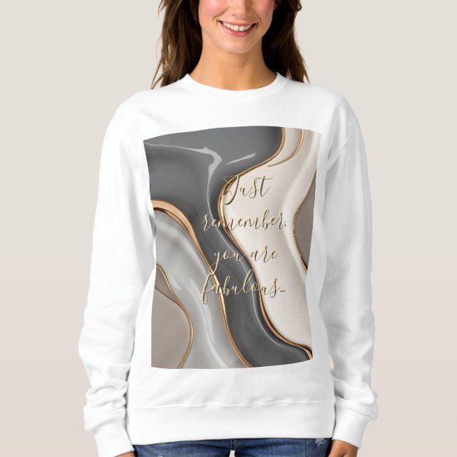 Moletom Sweatshirt em na moda gráfico (Frente)