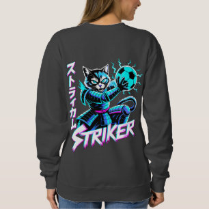 Moletom Sweatshirt Feroz do Samurai Gato para Mulheres