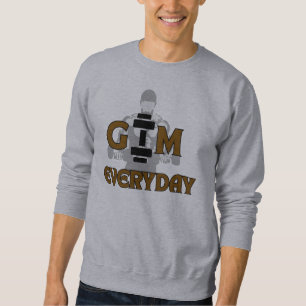 Moletom Sweatshirt Gráfico de Fisiculturista Diário na Aca