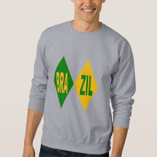 Moletom Sweatshirt  grise  hommes  BRAZIL (Frente)
