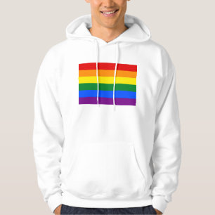 Moletom Sweatshirt Hoded com bandeira LGBT Rainbow