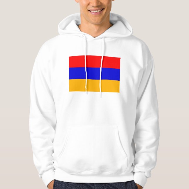 Moletom Sweatshirt Hooded com bandeira da Armênia (Frente)