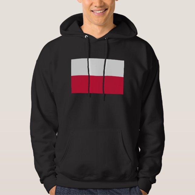 Moletom Sweatshirt Hooded com bandeira de Polônia (Frente)