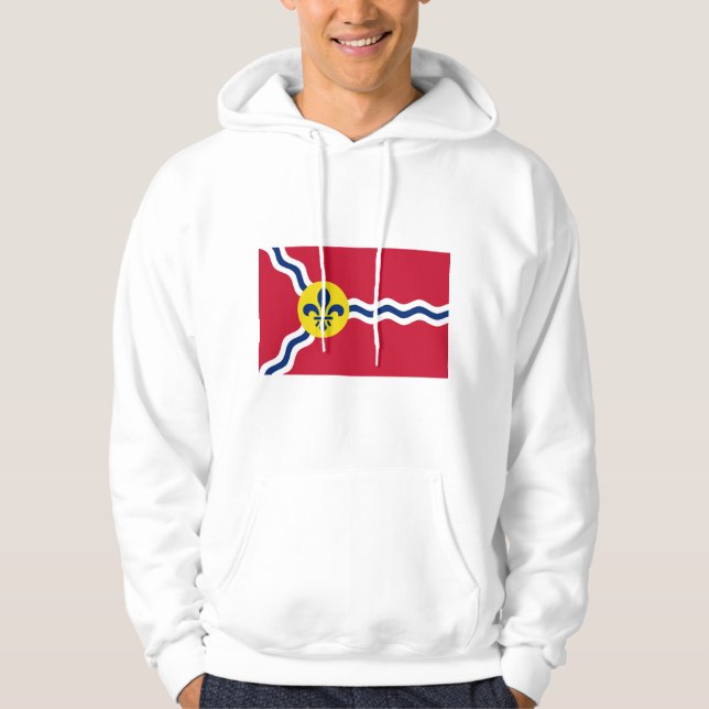 Moletom Sweatshirt Hooded com bandeira de Rua Louis, Misso (Frente)